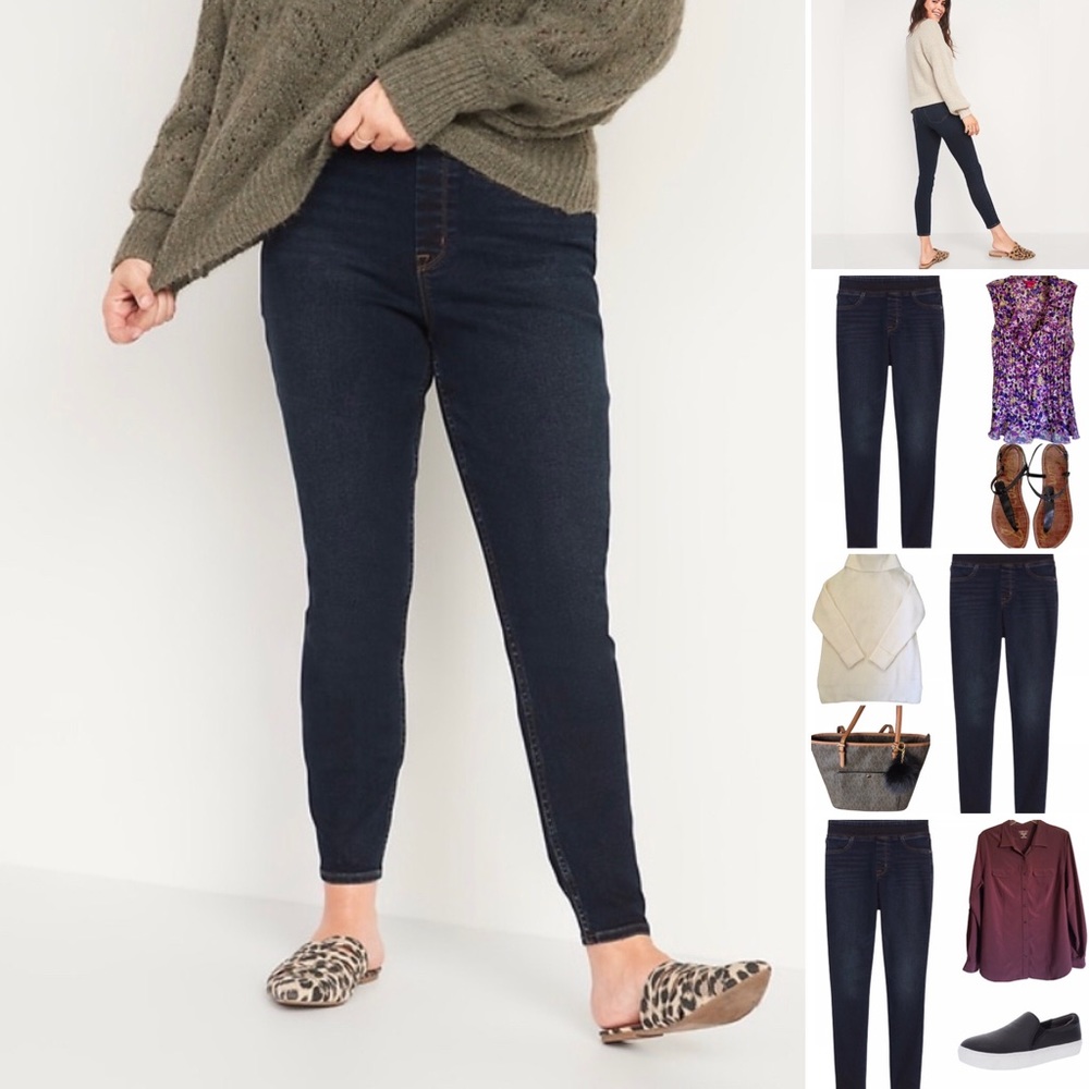Old Navy Mid-Rise Rockstar Dark-Wash Jeggings